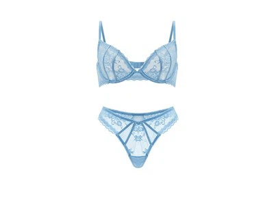 Világoskék csipke fehérnemű